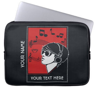 Capa Para Notebook Bolsas de laptop de Música Deco de Texto Personali