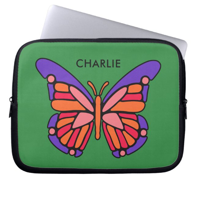 Capa Para Notebook Bolsas de laptop de nome personalizado de Borbolet (Frente)