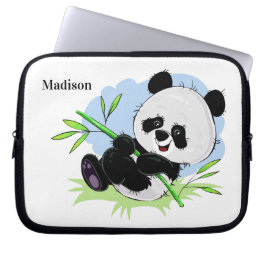 Capa Para Notebook Bolsas de laptop de nome personalizado de Panda Fá