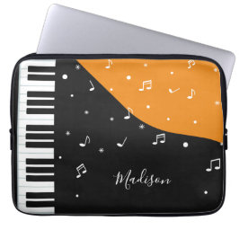 Capa Para Notebook Bolsas de laptop de nome personalizado do Piano Mu