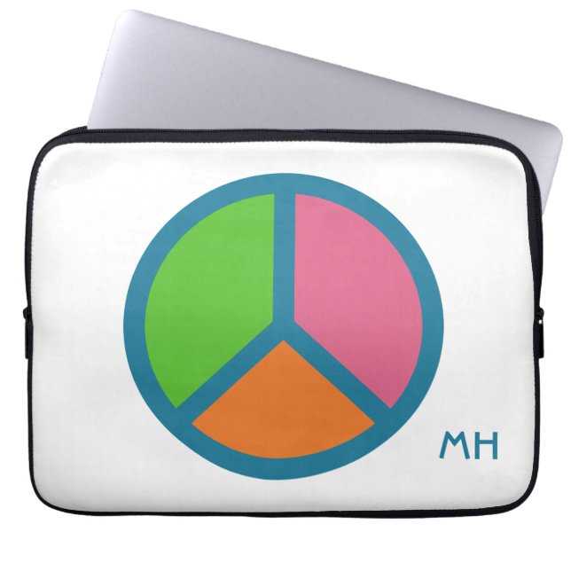 Capa Para Notebook Bolsas de laptop personalizadas de monograma de si (Frente)