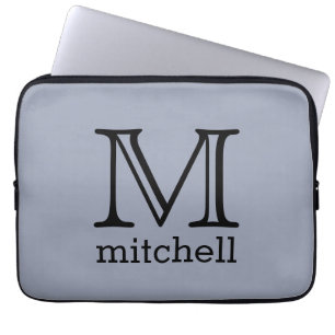 Capa Para Notebook Bolsas de laptop Personalizadas de Monograma, Nome