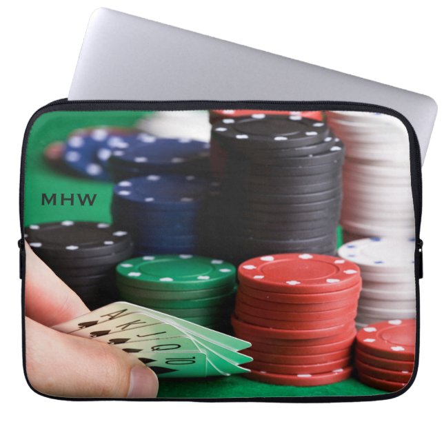 Capa Para Notebook Bolsas de laptop POKER monograma personalizadas (Frente)