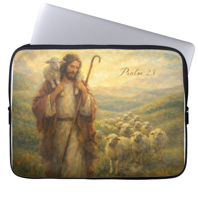 Capa Para Notebook Bom Pastor Jesus Decoração de Parede (Frente)