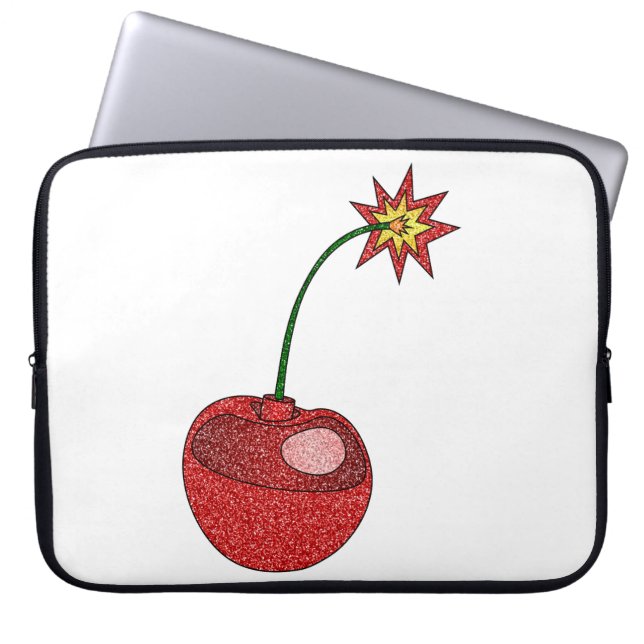 Capa Para Notebook Bomba de Cherry com brilho (Frente)