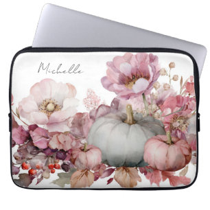 Capa Para Notebook Bombas de outono e flores