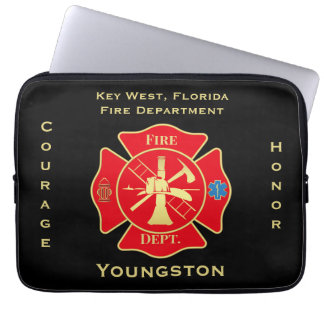 Capa Para Notebook Bombeiro Emblem Courage Honra Design