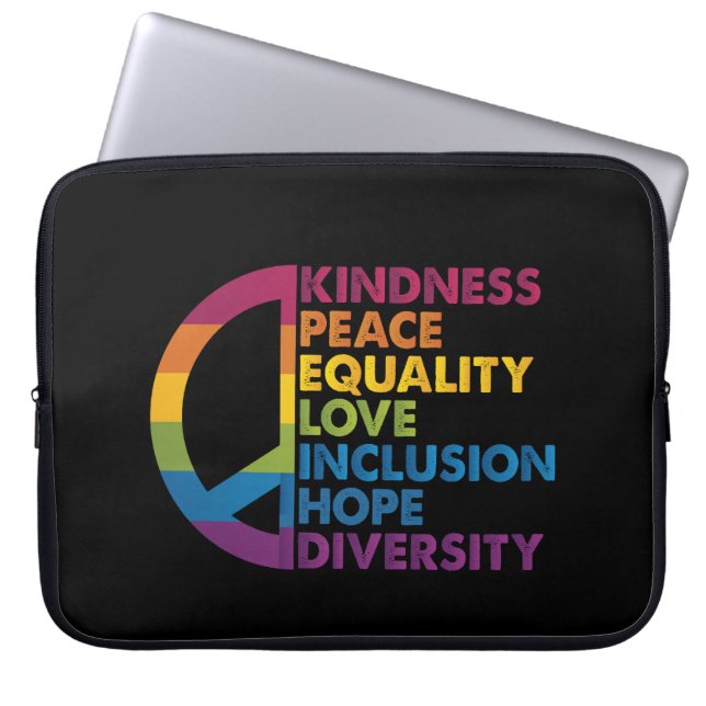 Capa Para Notebook Bondade Paz Igualdade Amor Inclusão Esperança Dive (Frente)