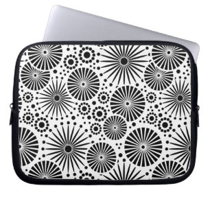 Capa Para Notebook Bonita Bolsa de laptop preto-e-branco