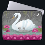 Capa Para Notebook Bonita Bolsa de laptop Swan<br><div class="desc">uma bela bolsa de laptop de cisne</div>