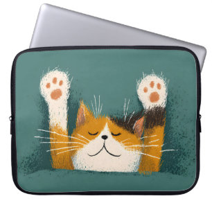 Capa Para Notebook Bonita Noite De Gato Engraçado