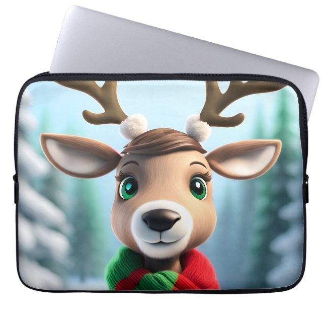 Capa Para Notebook Bonita Reindeer (Frente)