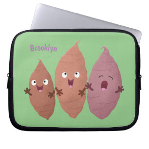 Capa Para Notebook Bonitinho cantando batata-doce legumes