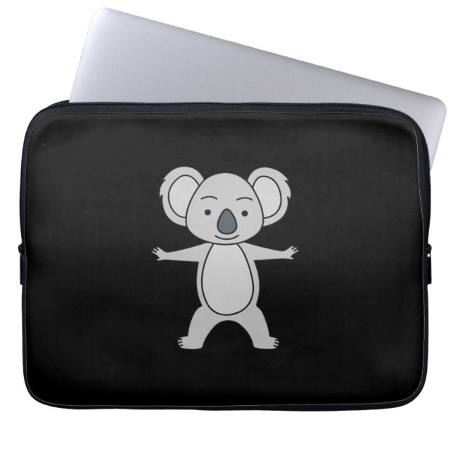 Capa Para Notebook Bonitinho Koala Com Sorriso Em Pé (Frente)