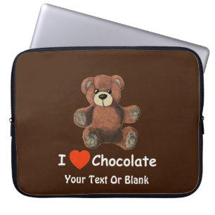 Capa Para Notebook Bonito I Coração (Amor) Chocolate Urso de Teddy