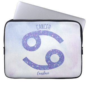 Capa Para Notebook Bonito Sinal de Astrologia do Cancer Roxo Personal