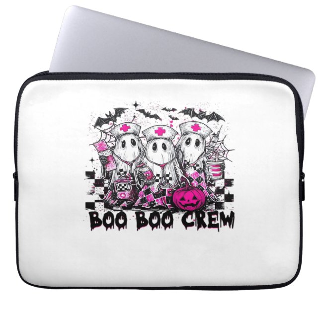 Capa Para Notebook Boo Boo Crew Halloween Enfermeira Clássica (Frente)