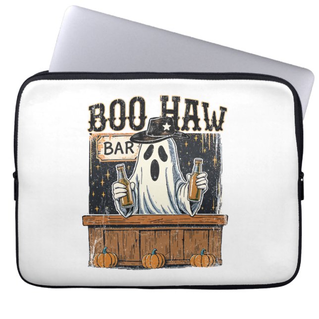 Capa Para Notebook Boo Haw Retro Western Halloween (Frente)