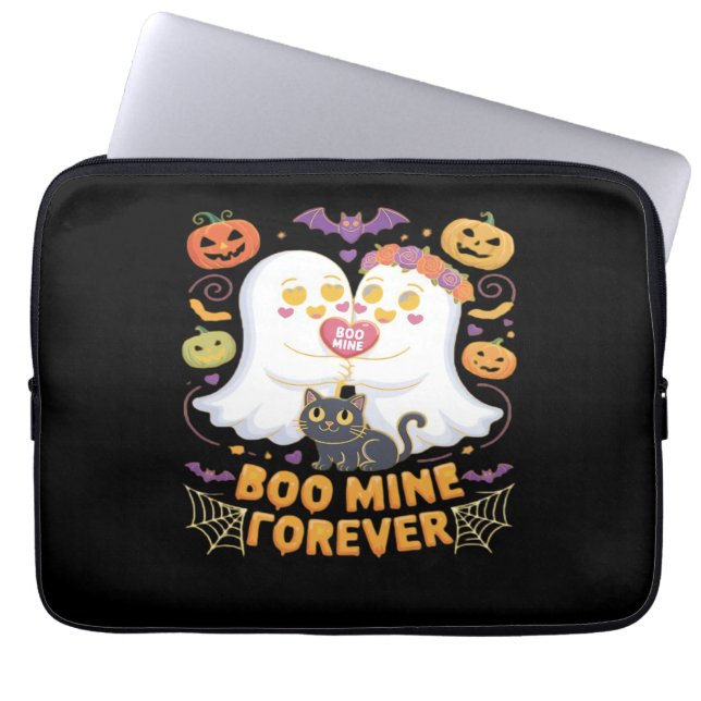 Capa Para Notebook Boo Mine Para Sempre Fantasmas Cachorros Negros (Frente)