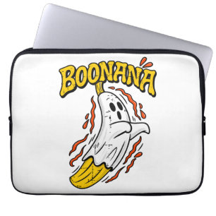 Capa Para Notebook Boonana Fantasma Banana Halloween Bonito