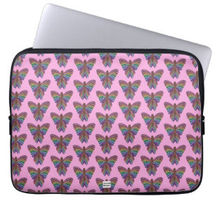 Capa Para Notebook Borboleta Arco-íris (rosa) - Capinha para Laptop