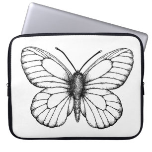 Capa Para Notebook Borboleta branca de veado negro