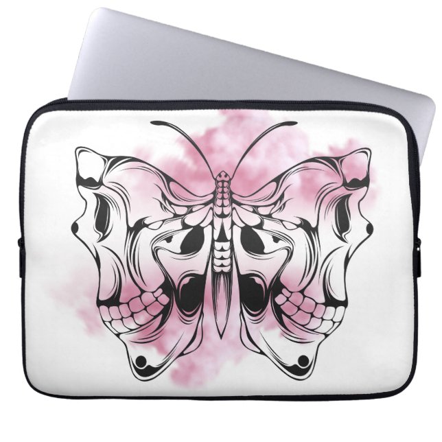 Capa Para Notebook Borboleta caveira (Frente)