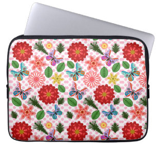 Capa Para Notebook Borboleta Floral de Jardim de Primavera Moderna 