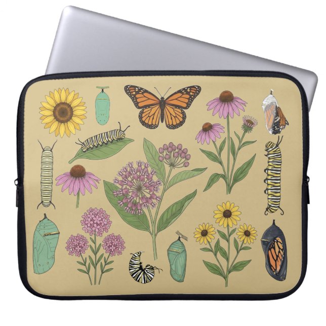 Capa Para Notebook Borboleta Monarca (Frente)