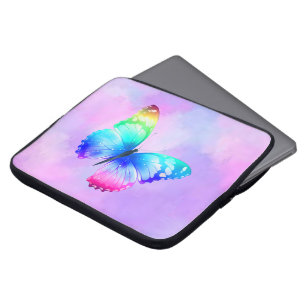 Capa Para Notebook Borboleta na flor