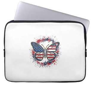 Capa Para Notebook Borboleta Patriótica Desenho Vetorial de Gravura V