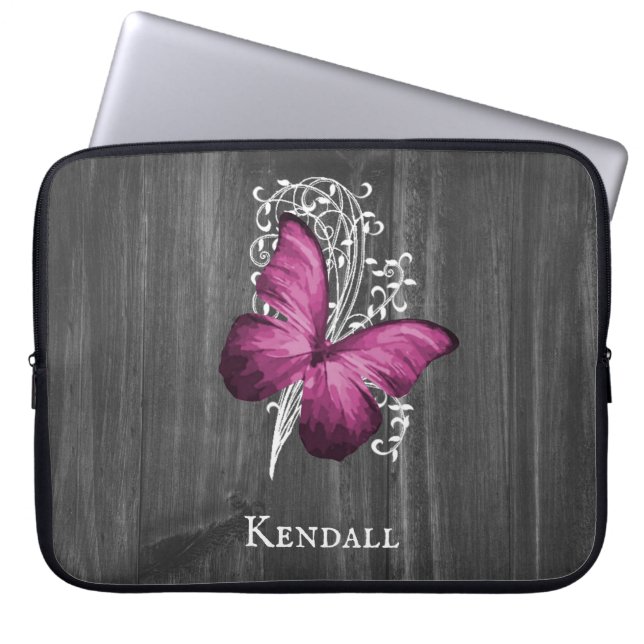 Capa Para Notebook Borboleta russa magenta personalizada (Frente)
