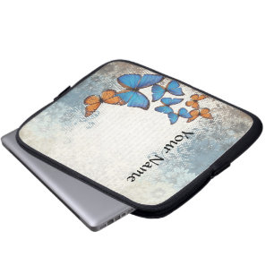 Capa Para Notebook Borboletas azuis