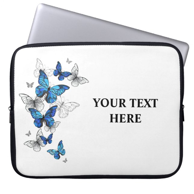 Capa Para Notebook Borboletas Azuis Morpho (Frente)