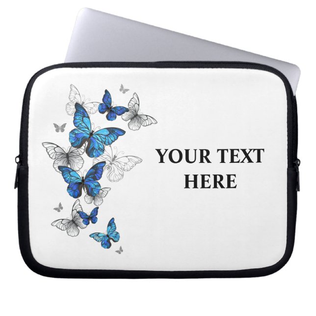 Capa Para Notebook Borboletas Azuis Morpho (Frente)