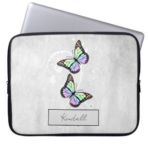Capa Para Notebook Borboletas Brilhantes do Arco-Íris