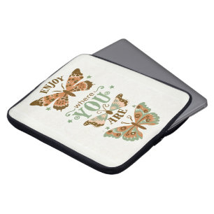 Capa Para Notebook borboletas do núcleo de casacos apreciam onde você