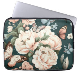 Capa Para Notebook Borboletas e flores