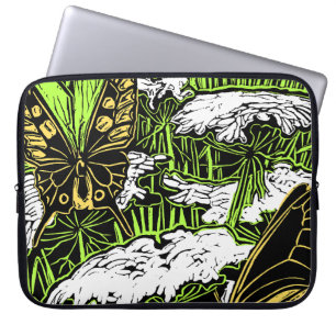 Capa Para Notebook Borboletas e renda da Rainha Anne