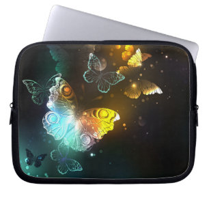 Capa Para Notebook Borboletas luminosas e borboletas noturnas