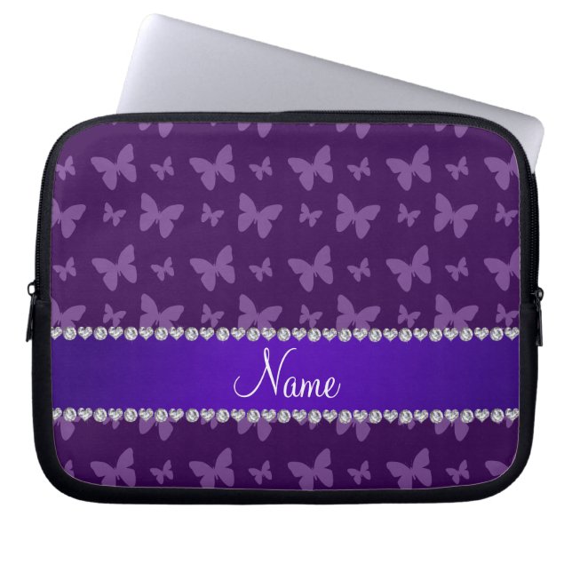 Capa Para Notebook Borboletas roxas conhecidas personalizadas (Frente)