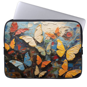 Capa Para Notebook Borboletas Voam Entre Pintura Natural Vibrada