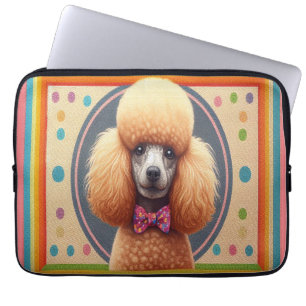 Capa Para Notebook Borda Colorida de Poodle Corta na moda Realística