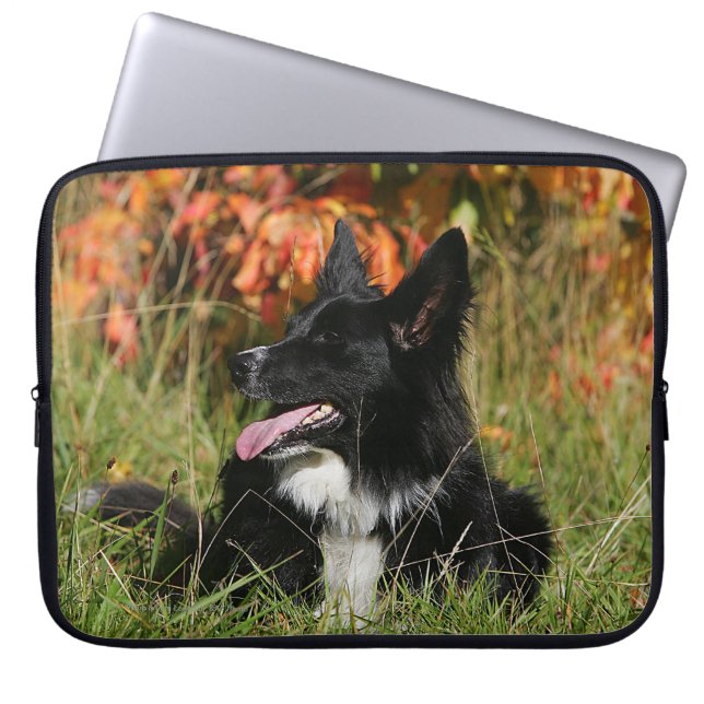 Capa Para Notebook Border collie que arfa o estabelecimento (Frente)