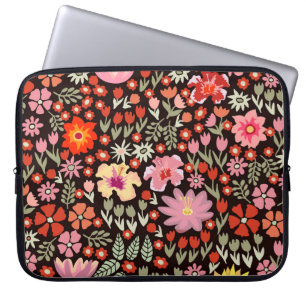 Capa Para Notebook Borracha: Floral Vintage Invisível.
