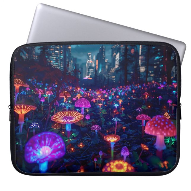 Capa Para Notebook Bosque de Glowfall néon 15' (Frente)