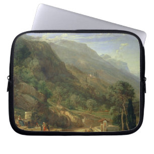 Capa Para Notebook Bosques verde-oliva em Varenna, lago Como, Italia,