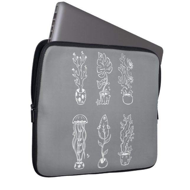 Capa Para Notebook Botânica excêntrica (Frente Esquerda)