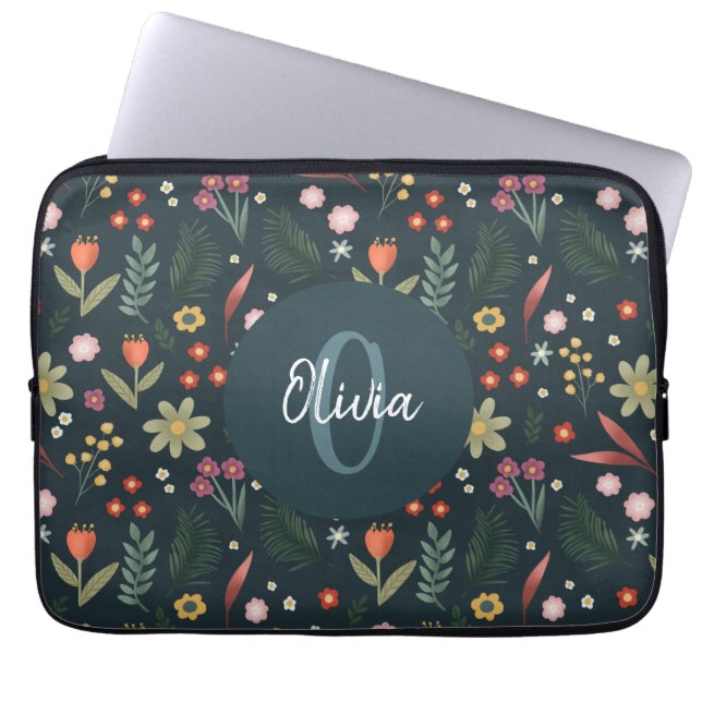Capa Para Notebook Botânica Floral e Moderna Elegante (Frente)