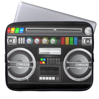 Capa Para Notebook botão arco-íris retro blaster de boombox ghetto